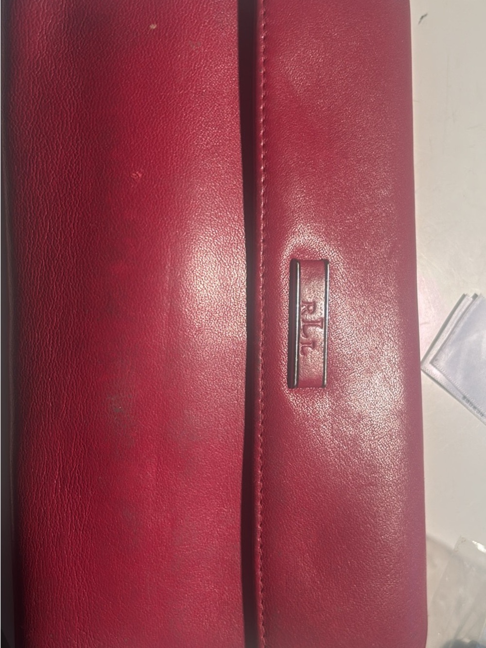 Lauren Ralph Lauren Leather Envelope Clutch - Elegant Women's Bag